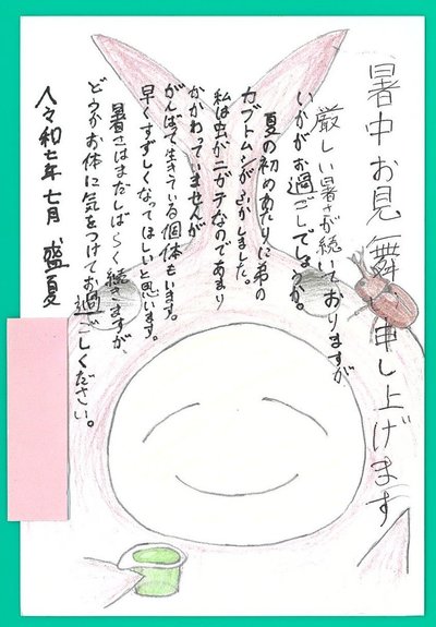 暑中見舞い・残暑見舞いが、届きました。